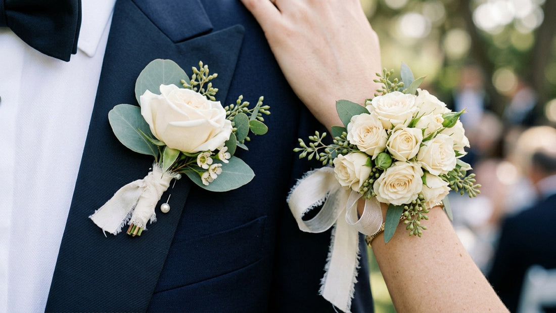 Wedding boutonniere and corsage — TJ Flowers NYC