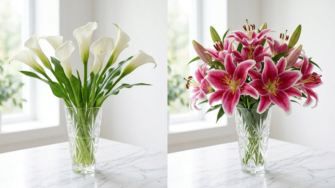 Calla lilies vs stargazer lilies comparison — TJ Flowers NYC