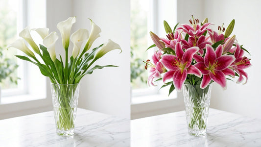 Calla lilies vs stargazer lilies comparison — TJ Flowers NYC