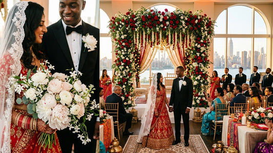 NYC multicultural wedding flower arrangement — TJ Flowers NYC