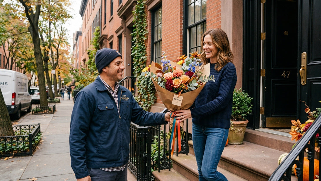 NYC flower delivery at Manhattan brownstone — TJ Flowers NYC