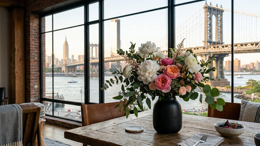 DUMBO Brooklyn loft flower arrangement — TJ Flowers NYC