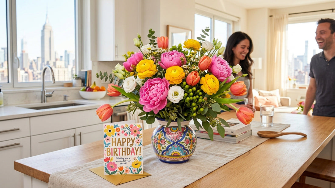 Colorful celebration bouquet for best friend — TJ Flowers NYC