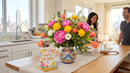 Colorful celebration bouquet for best friend — TJ Flowers NYC