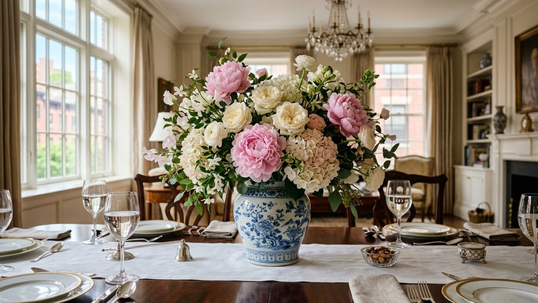 Pink peony and rose arrangement for mother-in-law — TJ Flowers NYC