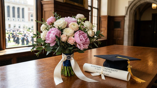 Graduation bouquet with diploma and cap — TJ Flowers NYC