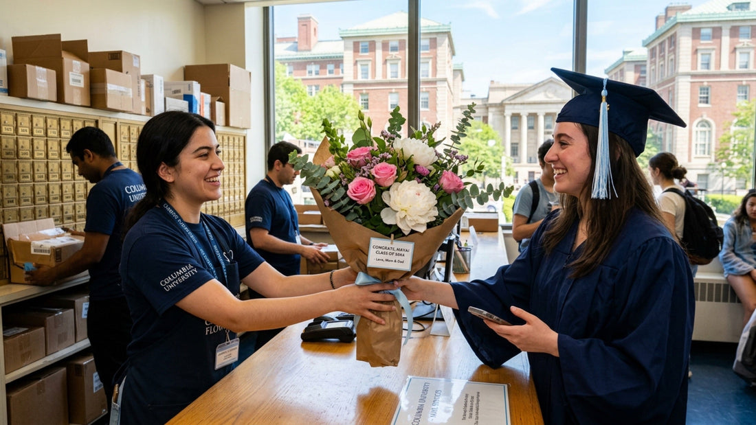 Flower delivery to Columbia University dorm — TJ Flowers NYC