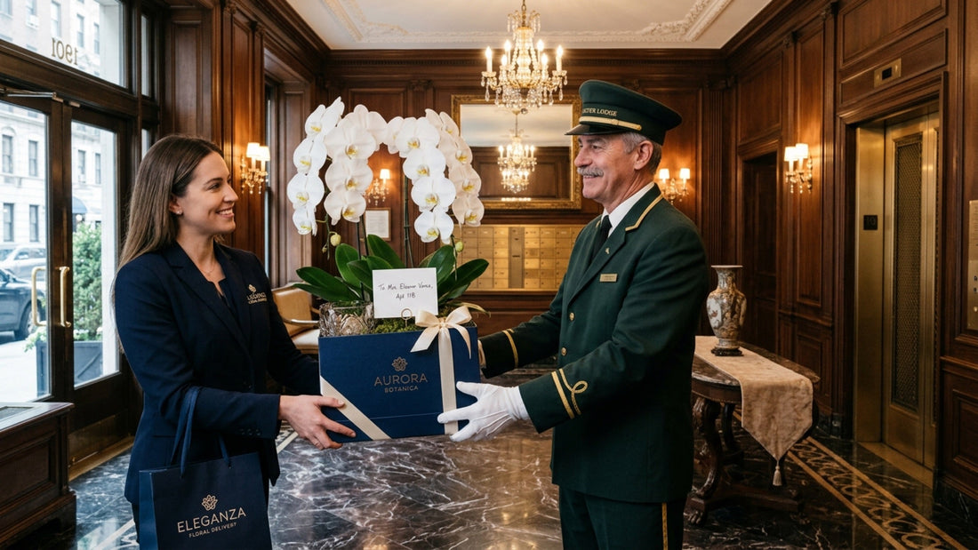 Orchid delivery to NYC doorman building — TJ Flowers NYC