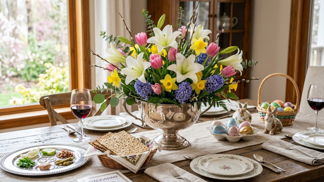 Passover and Easter spring flower centerpiece — TJ Flowers NYC