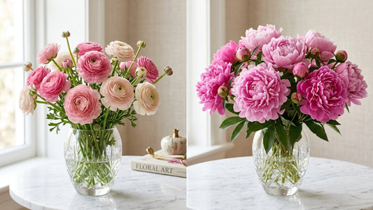 Ranunculus vs peonies comparison — TJ Flowers NYC