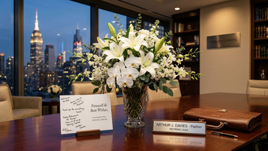 NYC retirement farewell flower arrangement — TJ Flowers NYC