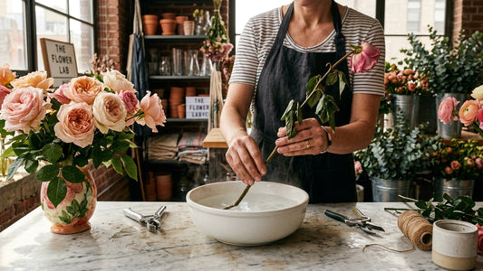 Reviving wilted flowers with hot water — TJ Flowers NYC