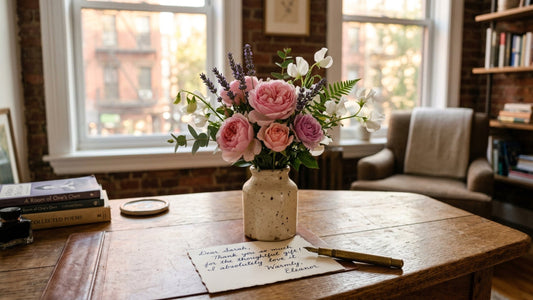 Thank you flower bouquet with handwritten note — TJ Flowers NYC